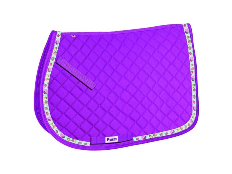 Perris All Purpose Saddle Pad With Ribbon Trim