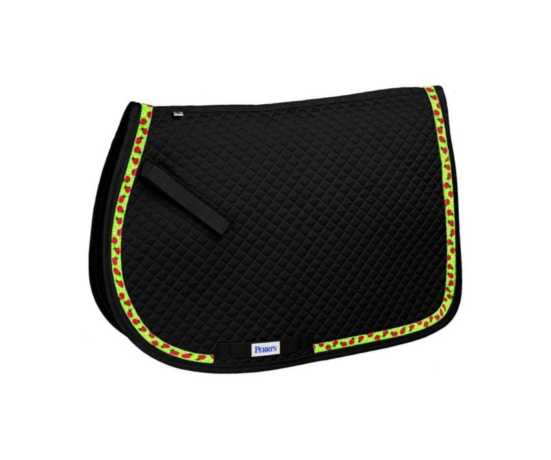 Perris Pony Saddle Pad with Ribbon Trim Pony Ladybugs