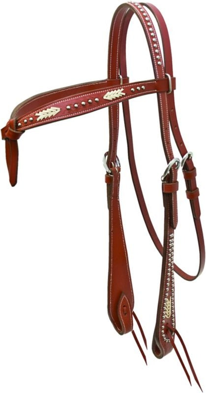 Action Knotted Browband Headstall Pecan