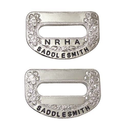 Saddlesmith Hand Engraved Flank Slot Silver Plated