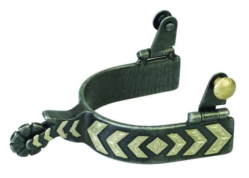 Weaver Mens German Silver Chevron Trim Spur