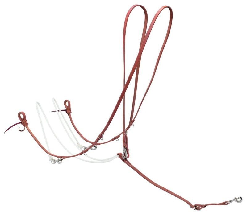 Roper Style Harness Leather German Martingale Br
