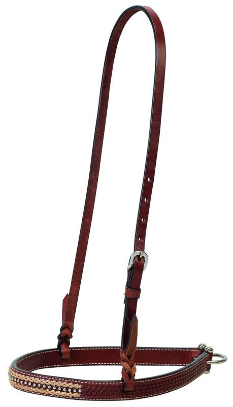 Weaver Basket Rawhide Accents Noseband 1 Chestnut