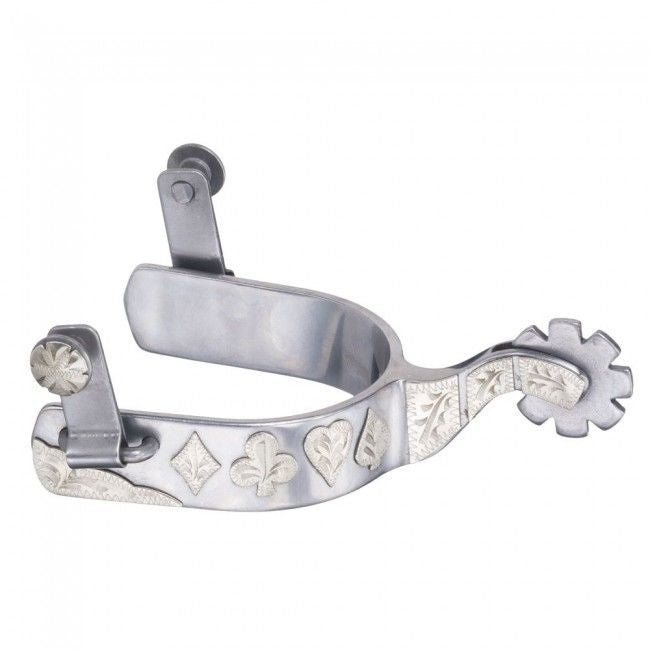 Tough1 Sweet Iron Spurs With Poker Suits Design B