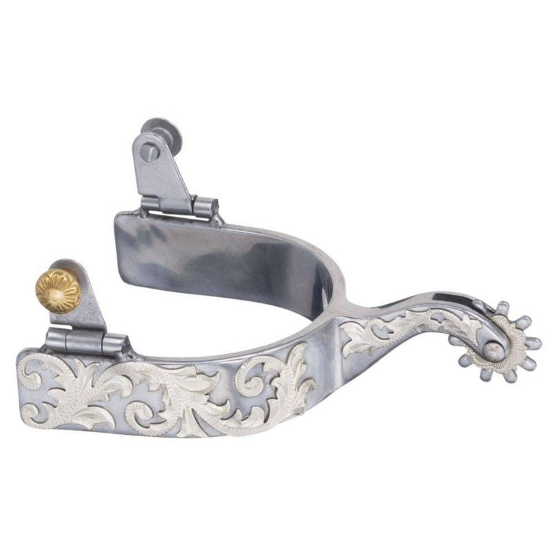 Tough1 Sweet Iron Spurs With Silver Leaf Overlay B