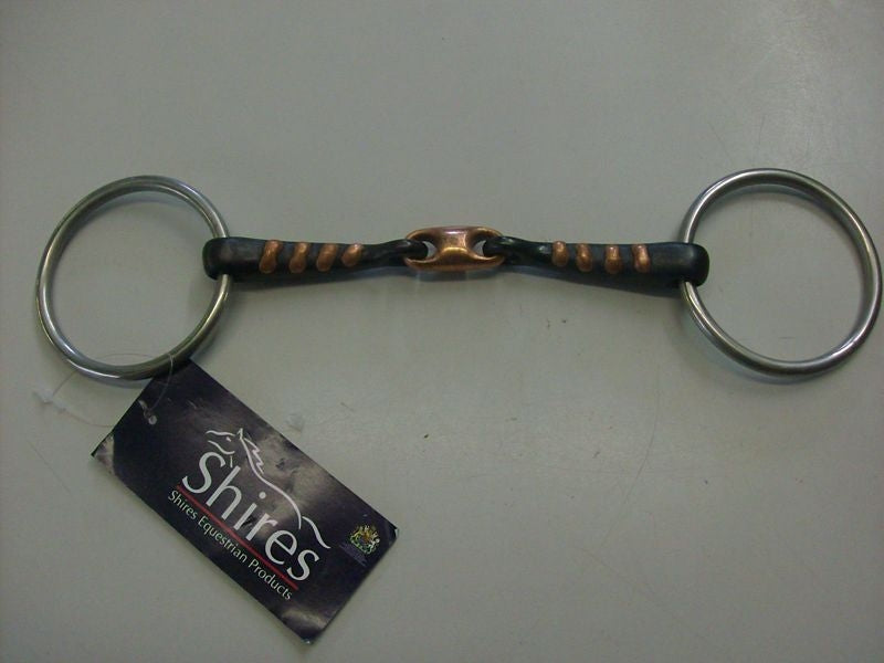 Shires Copper Sweet Iron Snaffle Bit Raised Rib