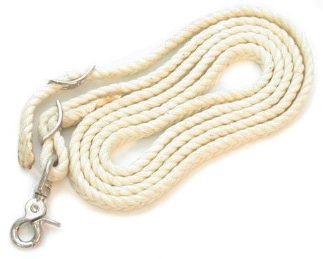 Waxed Nylon Roping/Contest Reins 7ft Brn