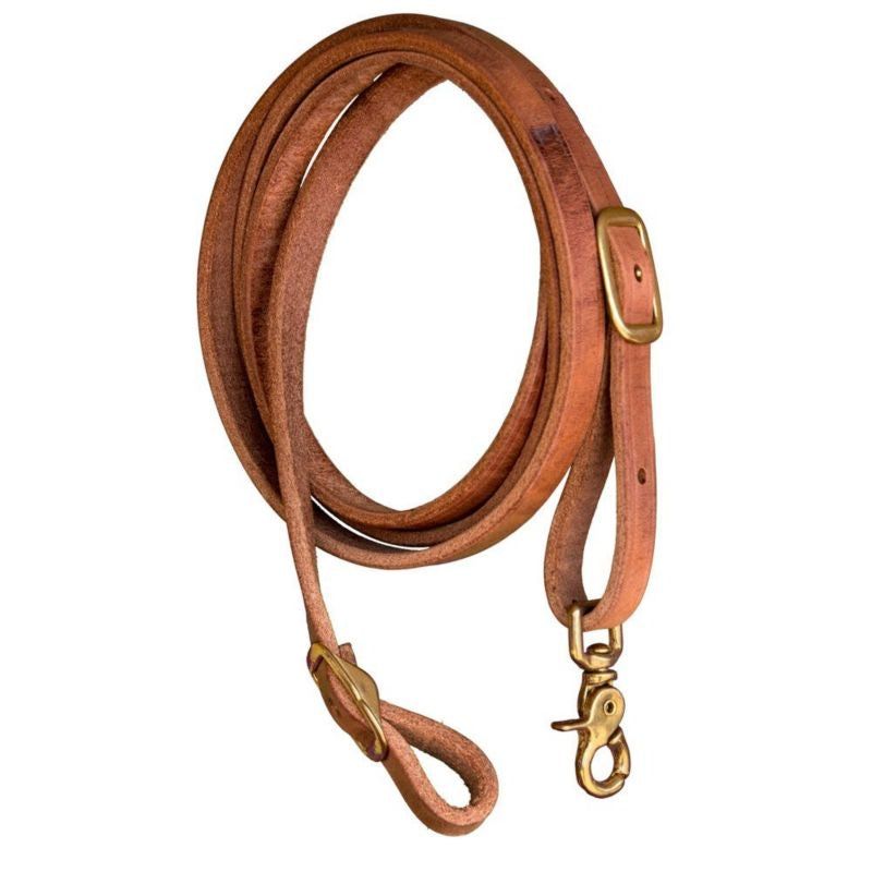 Flat Leather Roping Reins Harness Leather 5/8