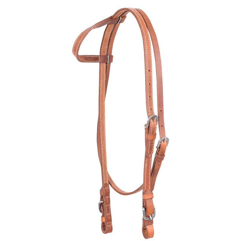 Cashel Harness Leather Stitched Slip Ear Headstall