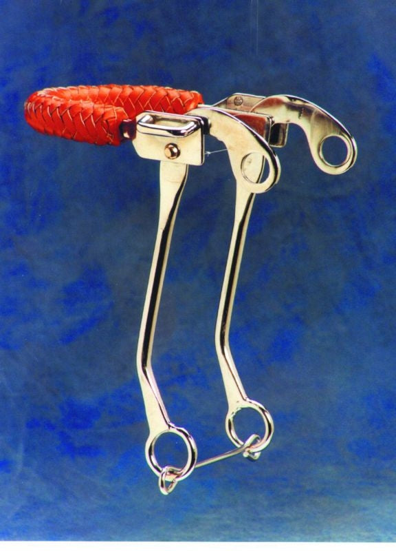 Braid Leather Noseband Hackamore Chrome Plated