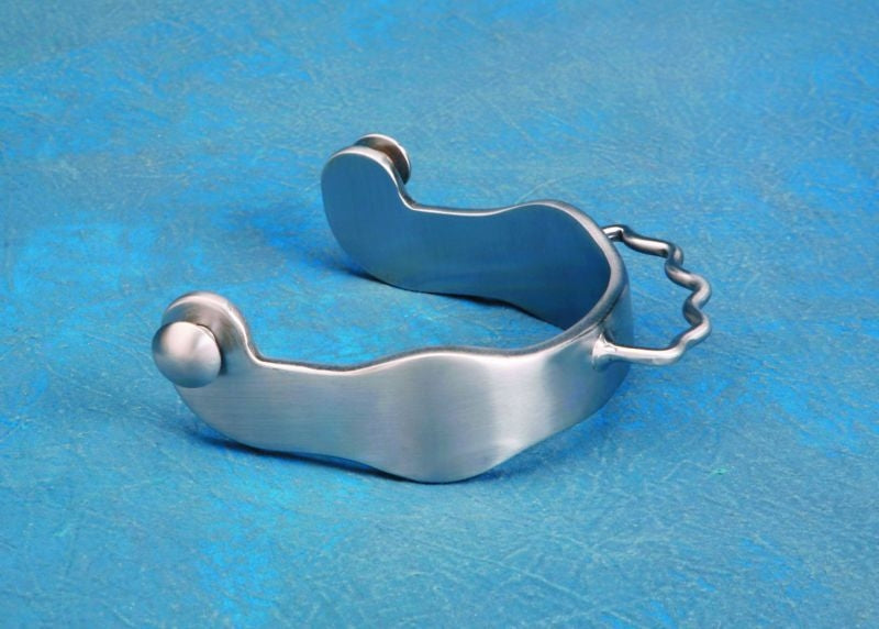 Ladies Brushed Steel Bumper Spurs Brn
