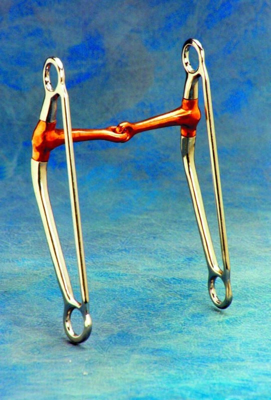 Extra Long Shank Copper Mouth Snaffle Bit 5