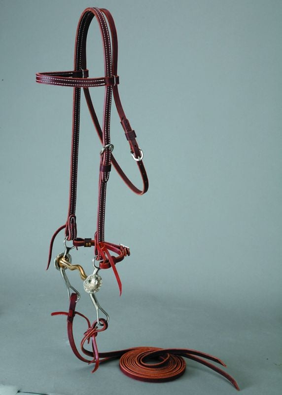Colorado Latigo Browband Bridle Set with Curb Bit