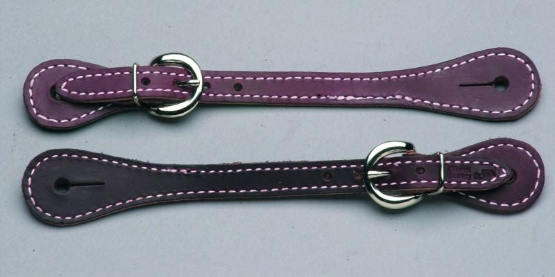 Colorado Saddle Latigo Stitched Spur Straps