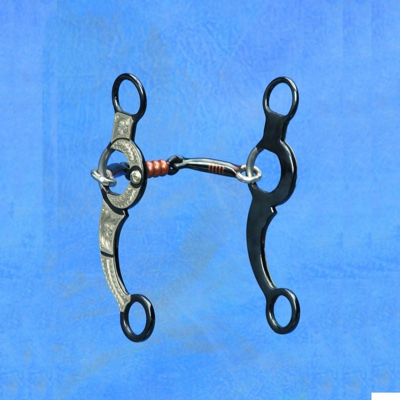 Quarter Moon Copper Dog Bone Snaffle Bit 5 Brn