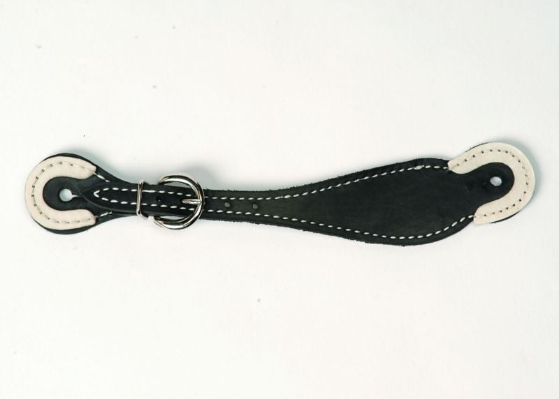 Coloradosaddle Rawhide Reinforced Black Spur Strap