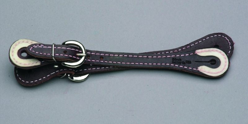 Colorado Saddle Rawhide Tipped Spur Straps 5/8 Blk