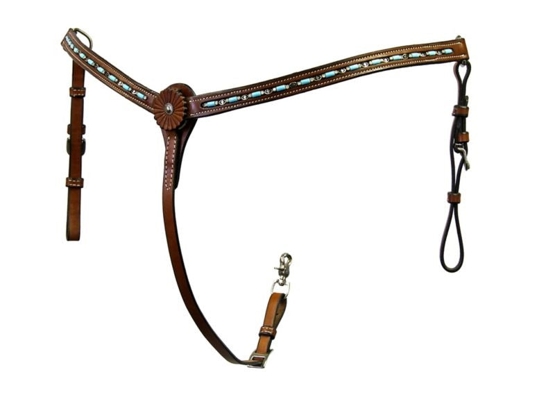 Colorado Saddlery Turquesa Breast Collar Brn