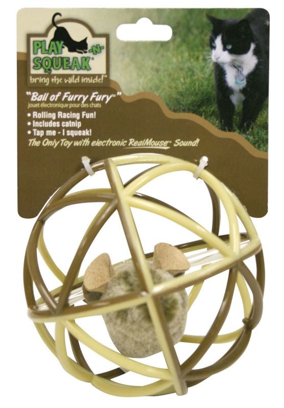 Our Pets Play-N-Squeak Floor Toys Furry Fury