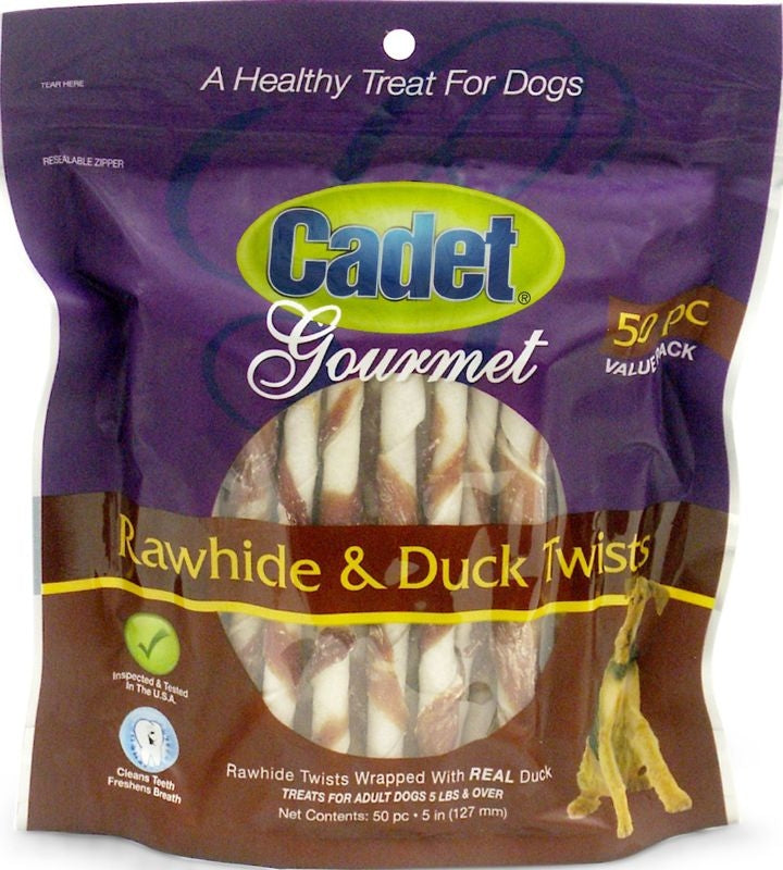 Cadet Gourmet Rawhide Duck Twist Sticks-50 Pk