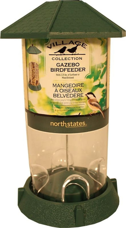 North States Village Gazebo Bird Feeder Red