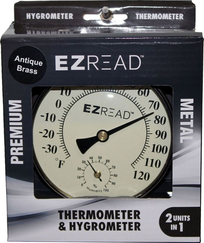 Headwind Thermometer Hygrometer Combo Brass
