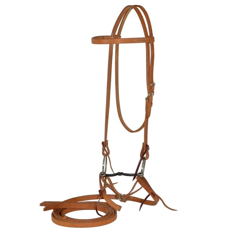 Loose Ring Snaffle Bit Browband Bridle Set Horse