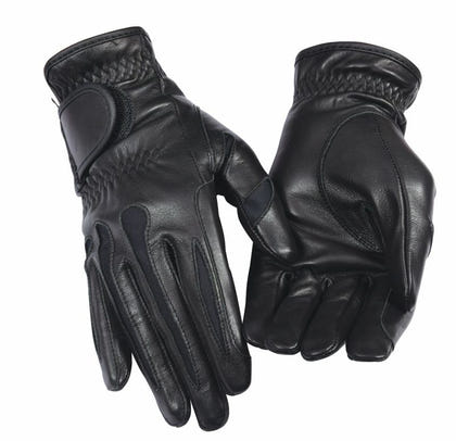 Equine Couture Ladies Leather Summer Gloves Sm Blk