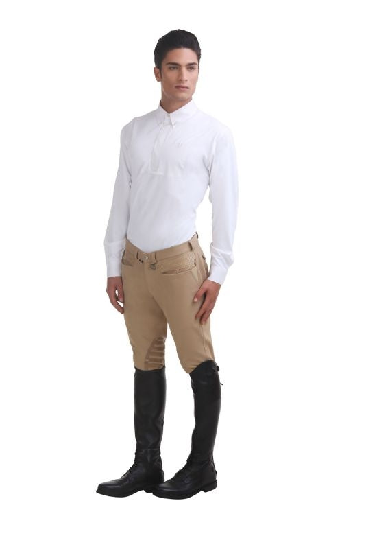 Tuffrider Mens Oslo Knee Patch Breeches 40 Brn