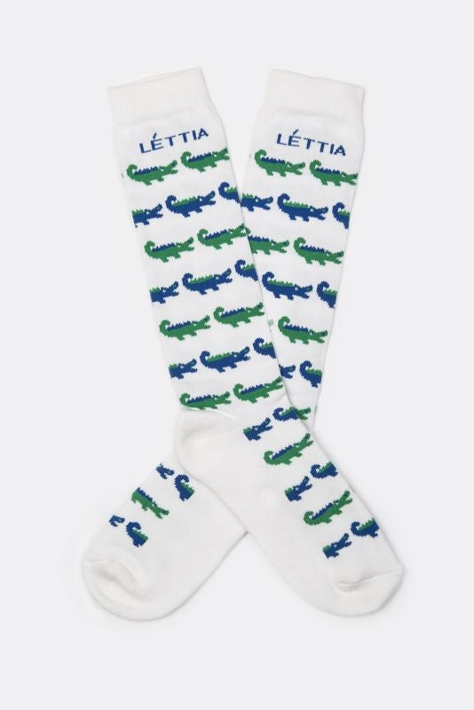 Lettia Bamboo Boot Sock Alligator