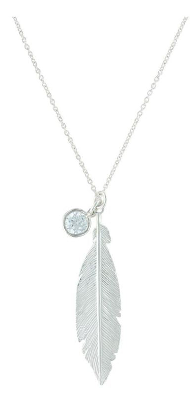 Montana Silver Starlight Feather Charm Necklace