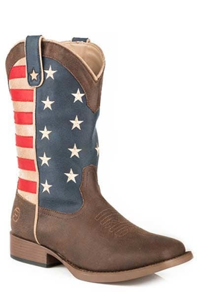 Roper Youth American Patriot SqToe Boots 4