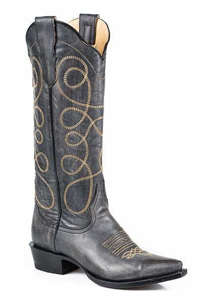 Stetson Ladies Abigail Snip Toe Cowgirl Boots 9