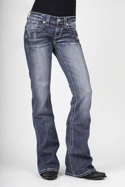 Stetson Ladies Heavy White S Pkt Jeans
