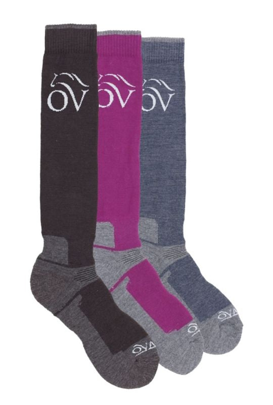 Ovation Ladies Tech Merino Wool Socks 8-10 Grey