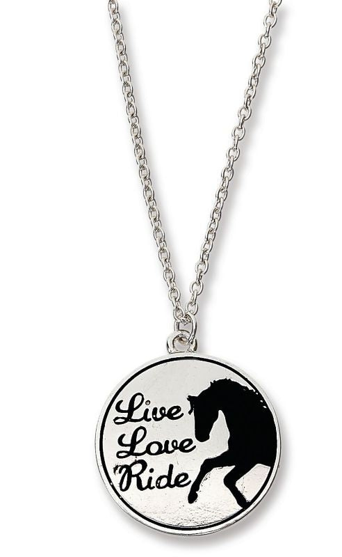 Kelley Live Love Ride NecklaceBk/Wh