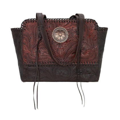 American West Annies Secret Zip Top Tote With Secret Compartment
