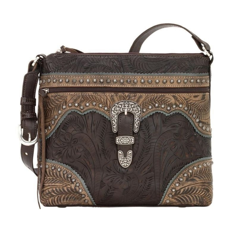 American West Saddle Ridge Zip Top Shoulder Bag