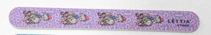 Lettia Thelwell Fall Emery Board Nail FileBk/Wh