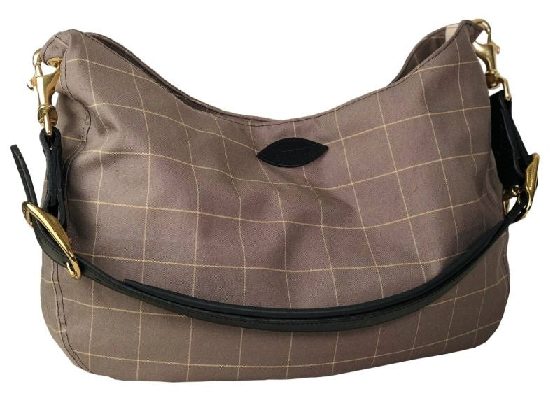 Perris Large Plaid Handbag - Bottom OnlyBk/Wh