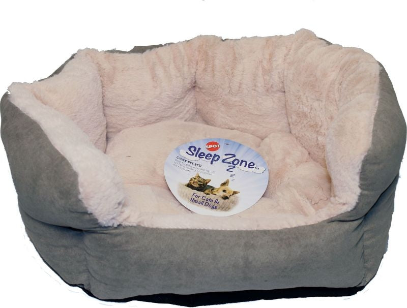 Sleep Zone Reversible Cushion Bed 18 In Chocolate