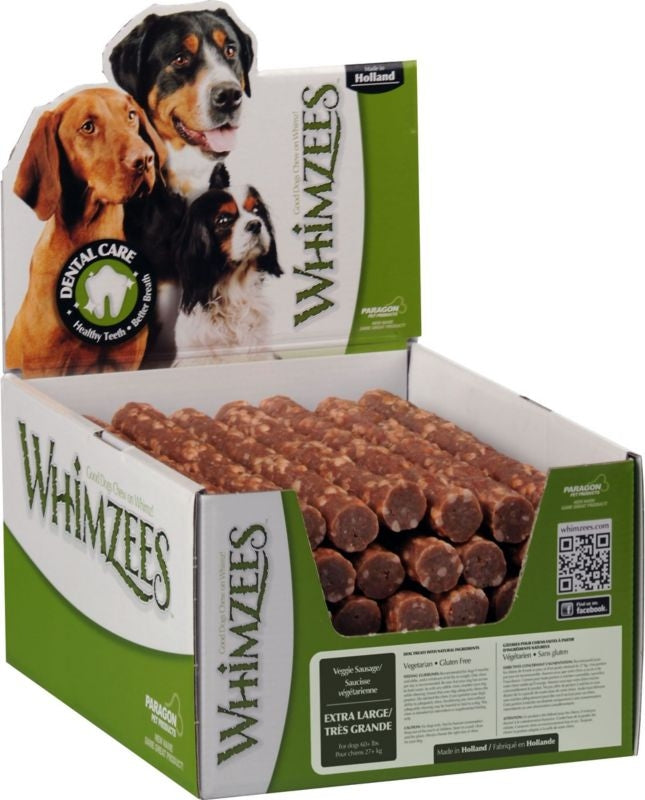 Whimzees Veggie Sausage Dental Treat XL/30 Piece