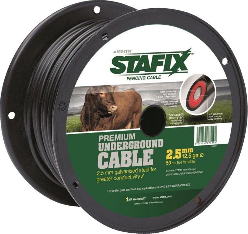 Stafix Underground Cable 165ft Black