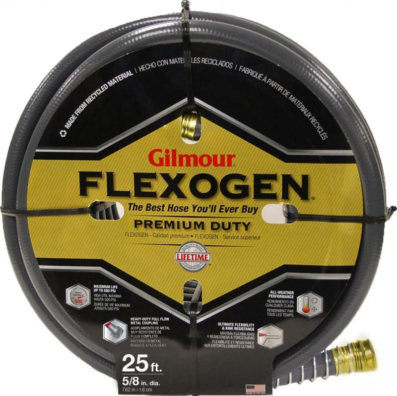 Flexogen 8-Ply Garden Hose 100ftx5/8 Gray