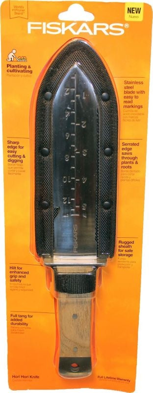 Hori Hori Planting Tool with Sheath Silver