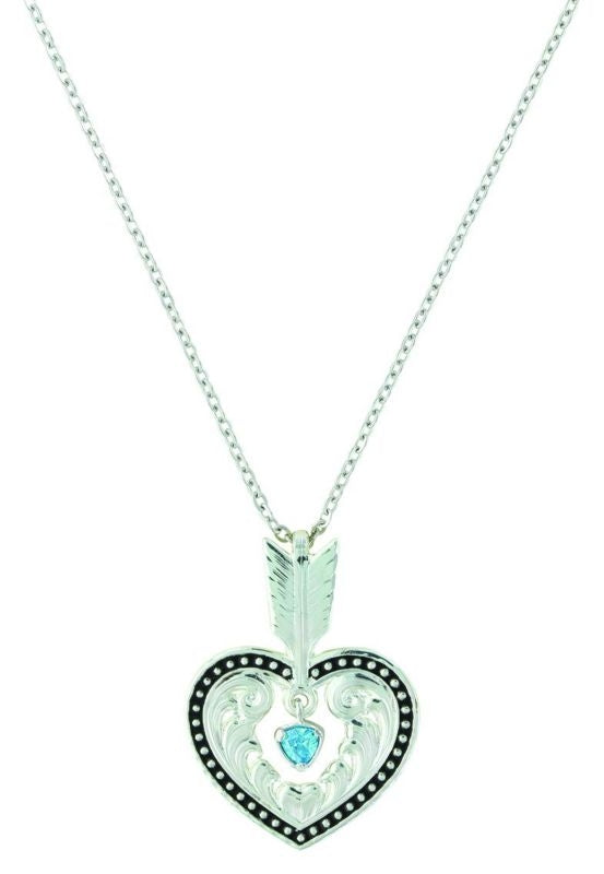 Shot In The Heart With A Big Sky Arrow Necklace