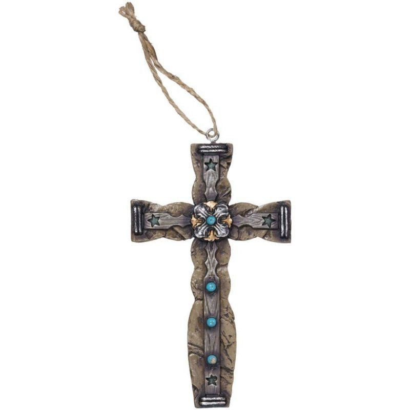 Orn Cross Concho/Turq Brn