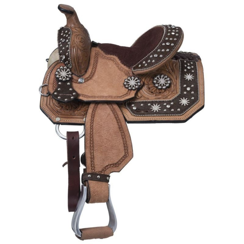 Silver Royal High Noon Mini Barrel Saddle Brown