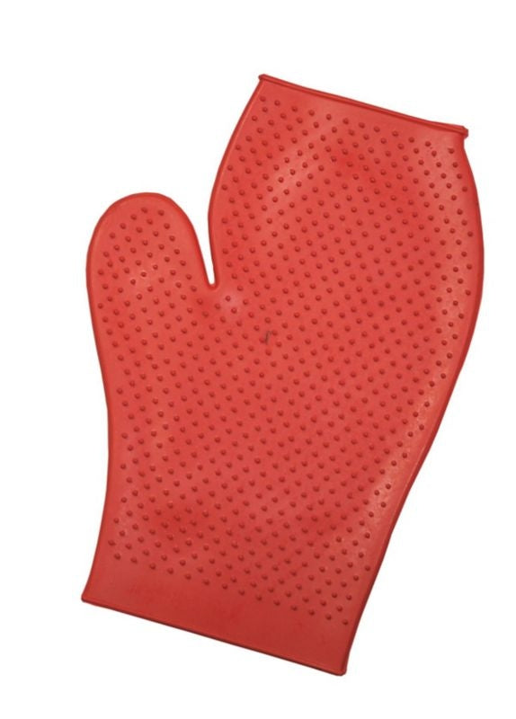 Large Rubber Grooming Mitt Large Green