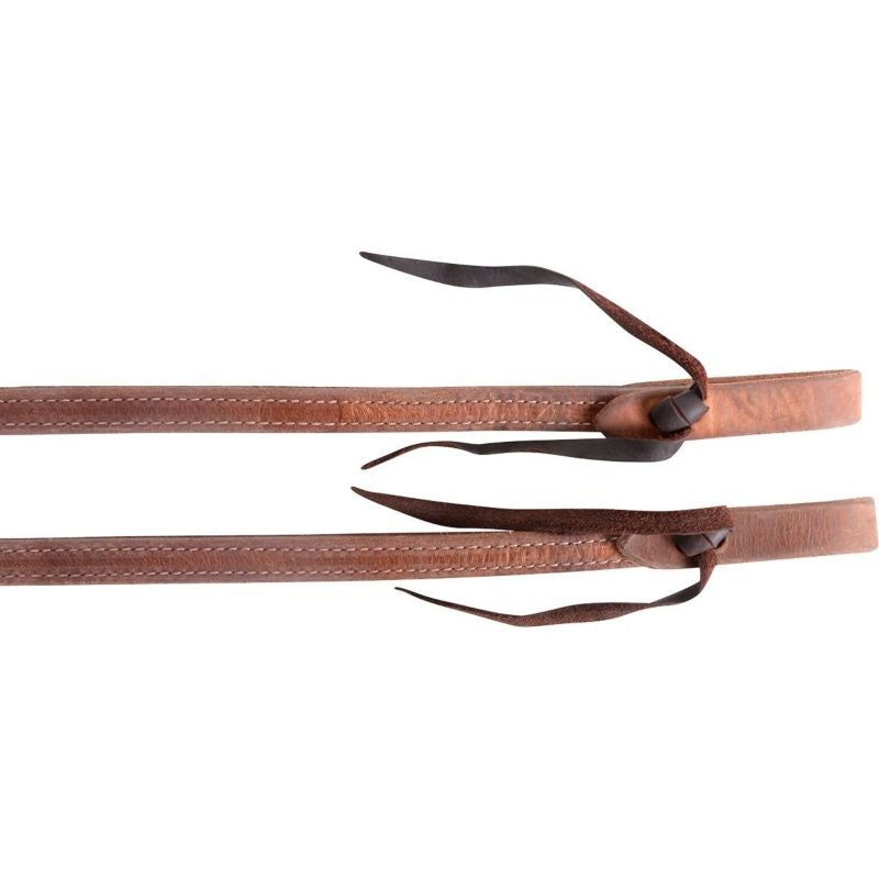 Double/Stitch 5/8 Harness/Latigo Split Rein Hvy Br